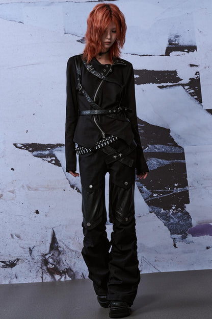 Street Style Patchwork Jeans