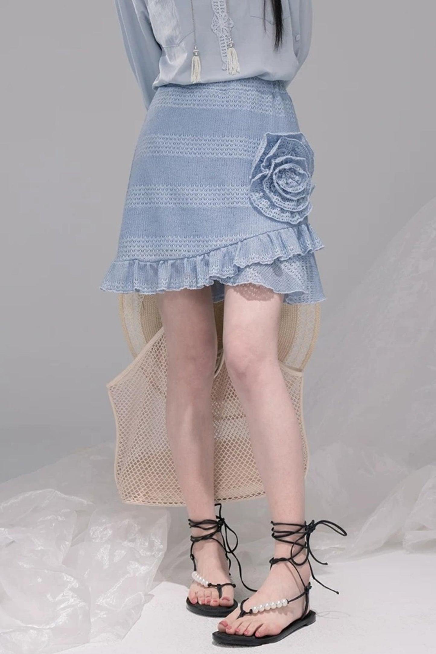 Clear Sky Knit Skirt