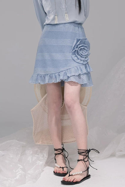 Clear Sky Knit Skirt