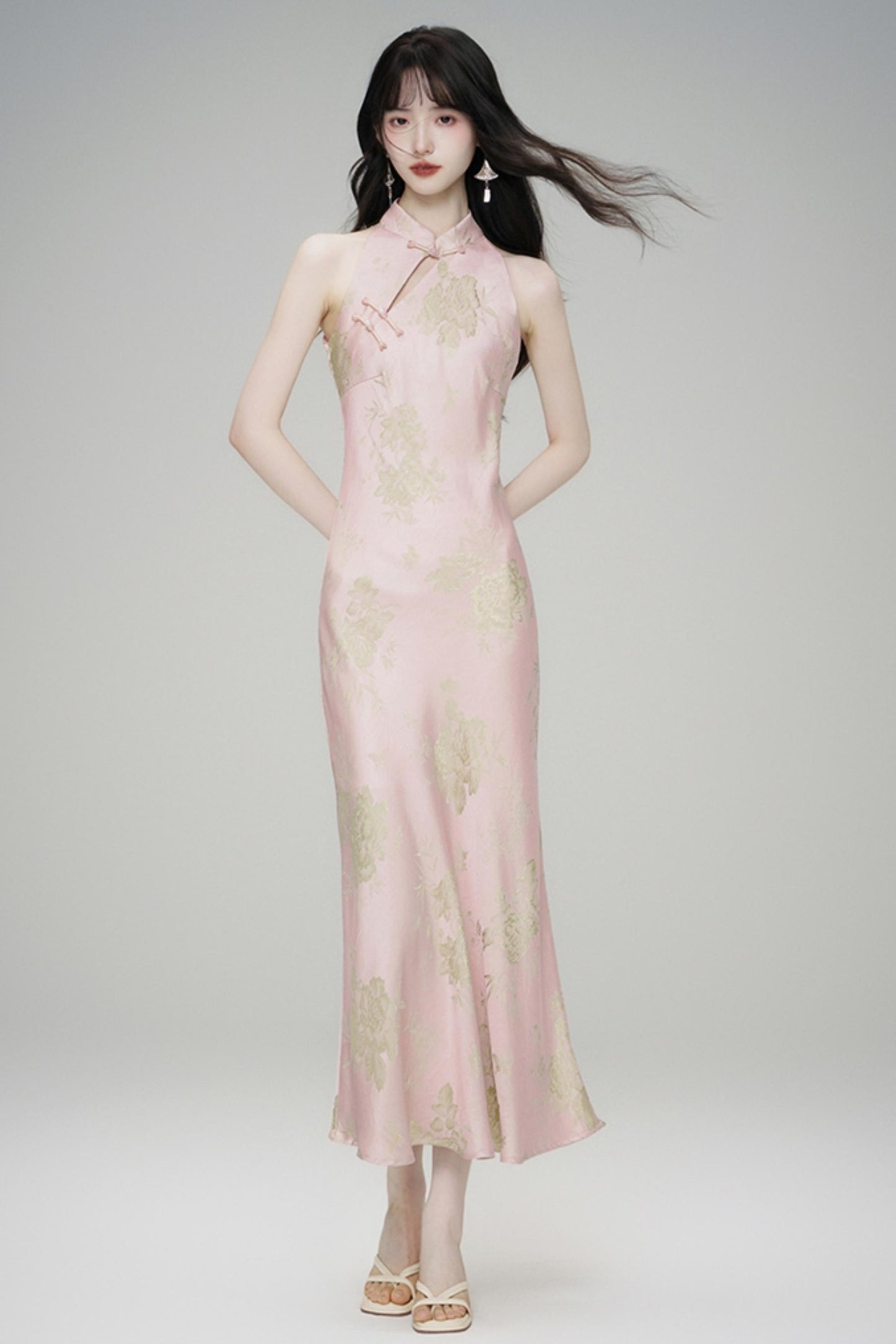 Chic Jacquard Slim Cheongsam Dress
