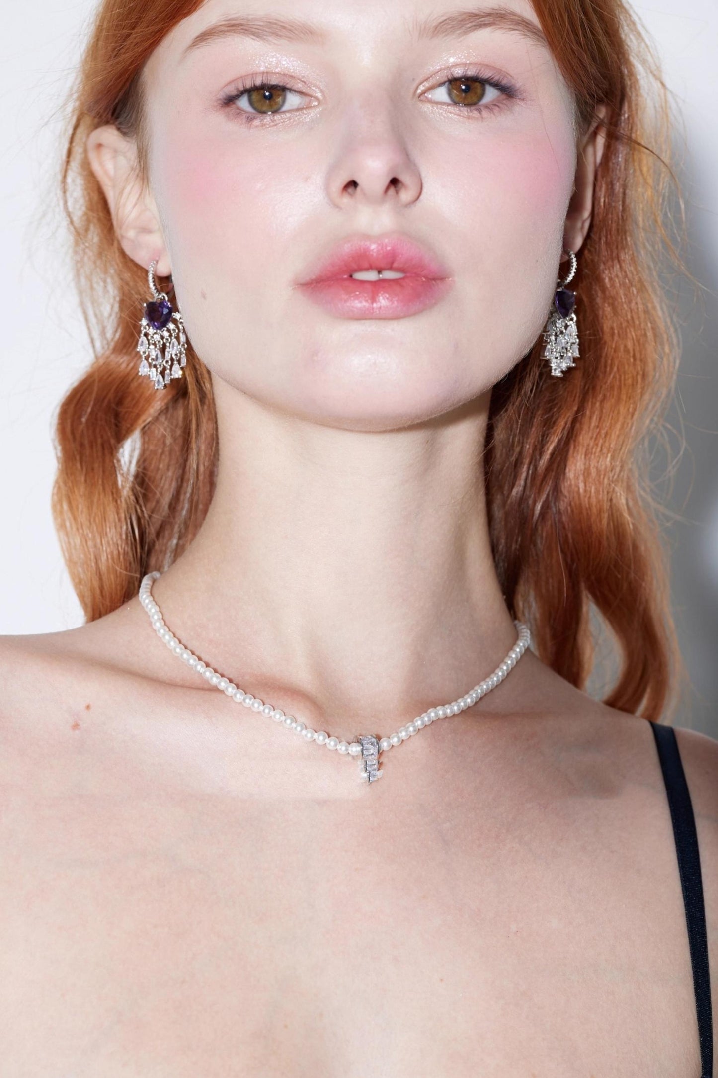 Ocean Purple Zircon Earrings