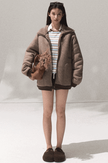 Contrasting Striped Long-Sleeve Shirt