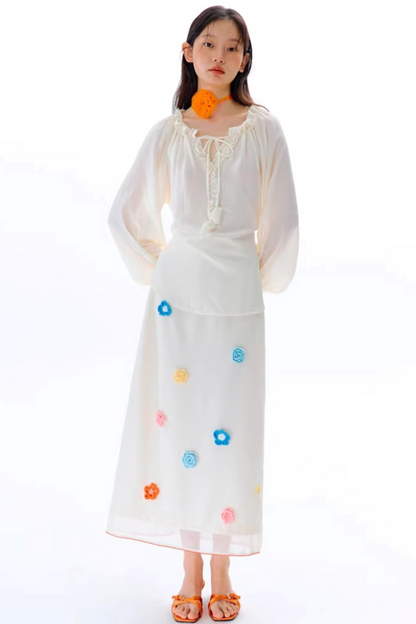 Dreidimensionaler Organza-Rock