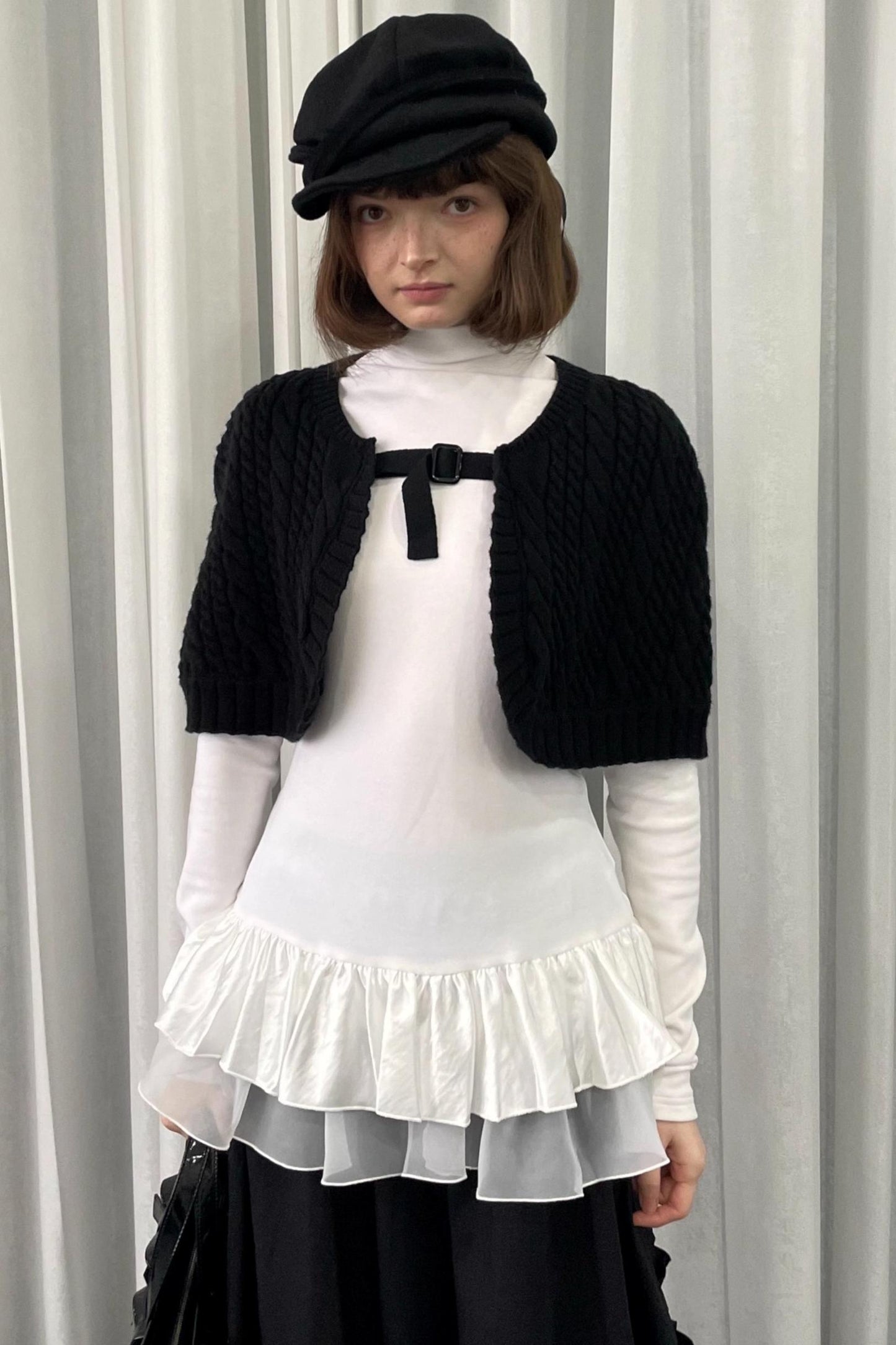 Knit Black Sweater Shawl