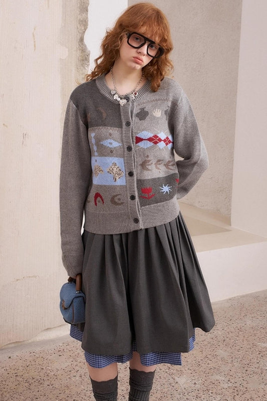 Knitted Fair Isle Cardigan