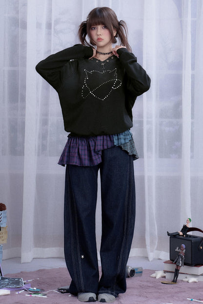 Versatile Sweet Black Dress & Skirt Set-Up