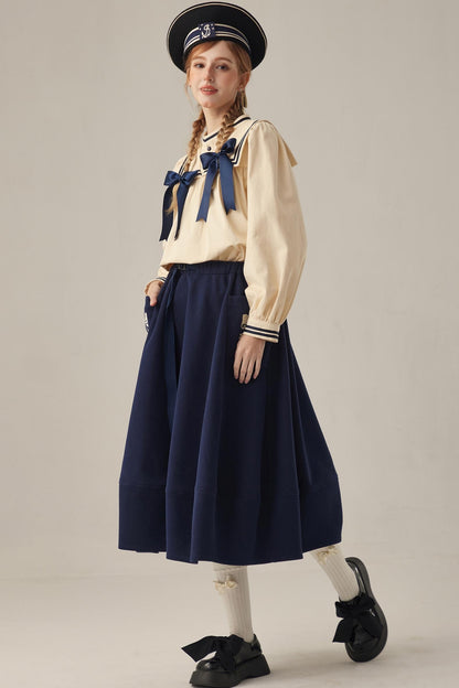 Elegant Floral Midi Skirt