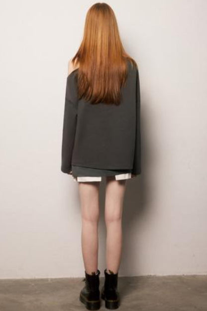 Retro Gray College Skirt
