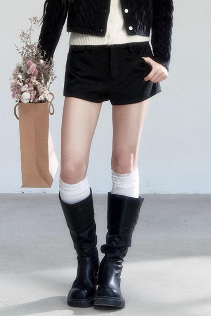 Versatile Tweed  A-Line Shorts