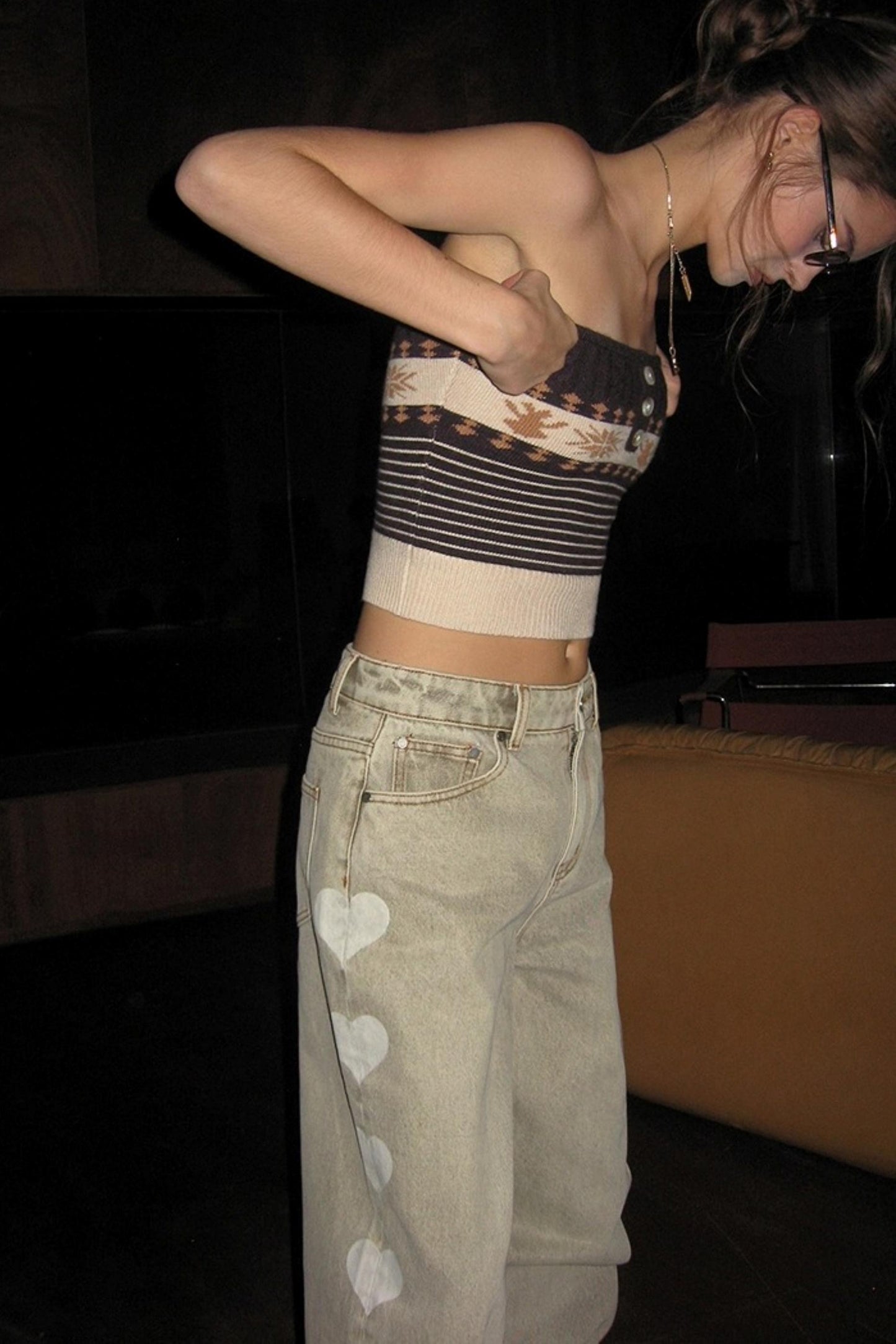 Almond Love Brown Jeans