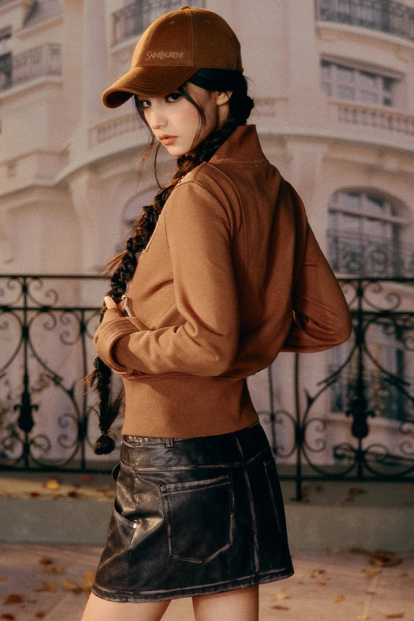 Retro Rivet Sweatshirt Jacket