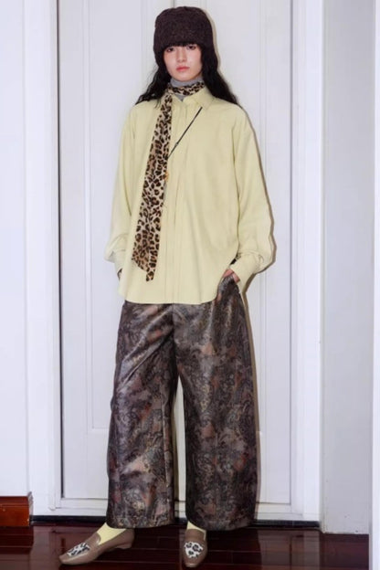 Vintage Brushed Loose Casual Top Shirt