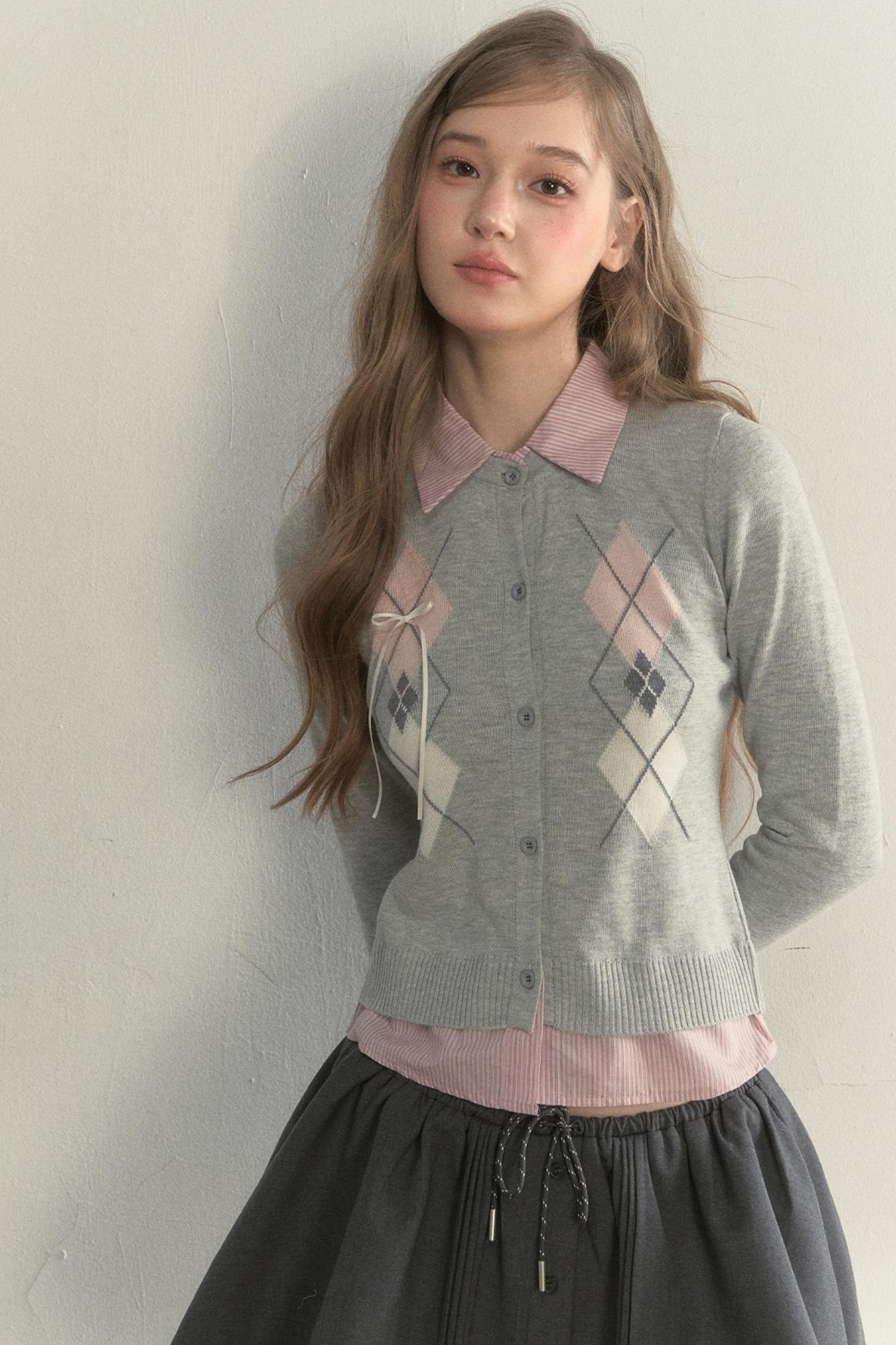 Vintage Rhombus Knit Sweater Top