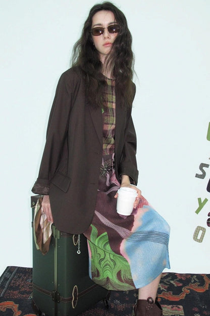 Vintage Autumn Shoulder Pad Blazer