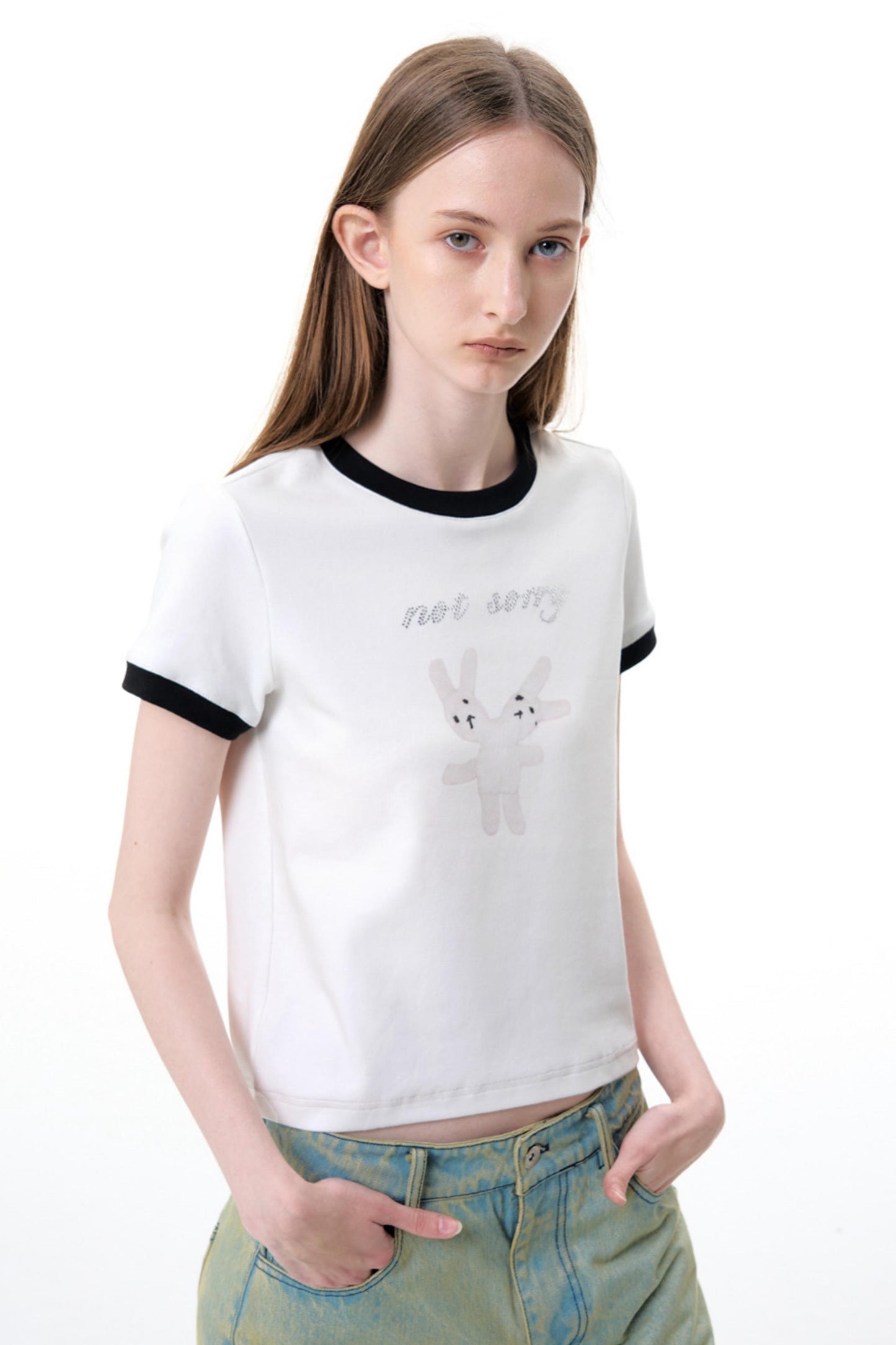 Bunny Rhinestone Tee