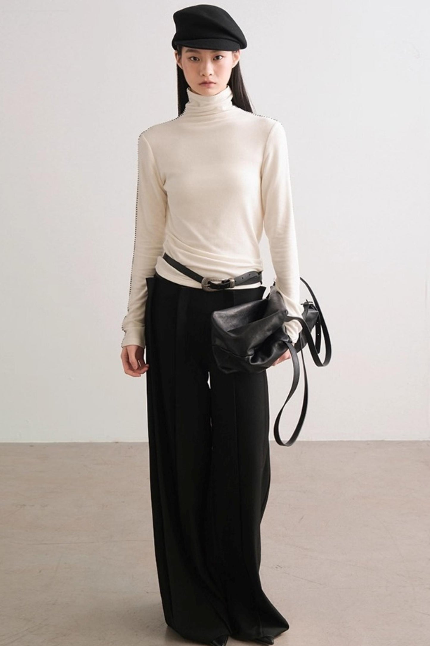 Wool Texture Newsboy Hat