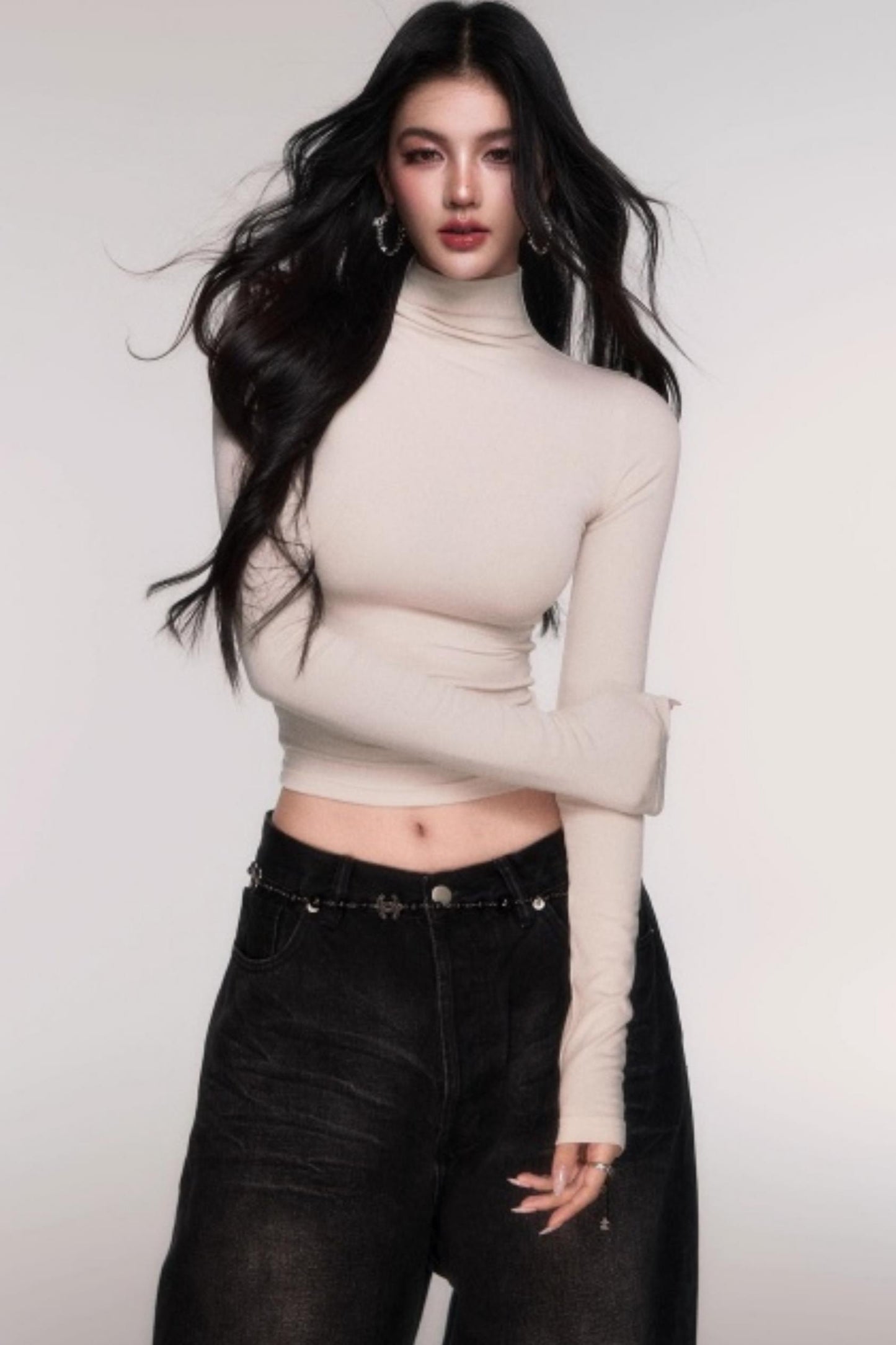 High Stretch Semi-Turtleneck Top