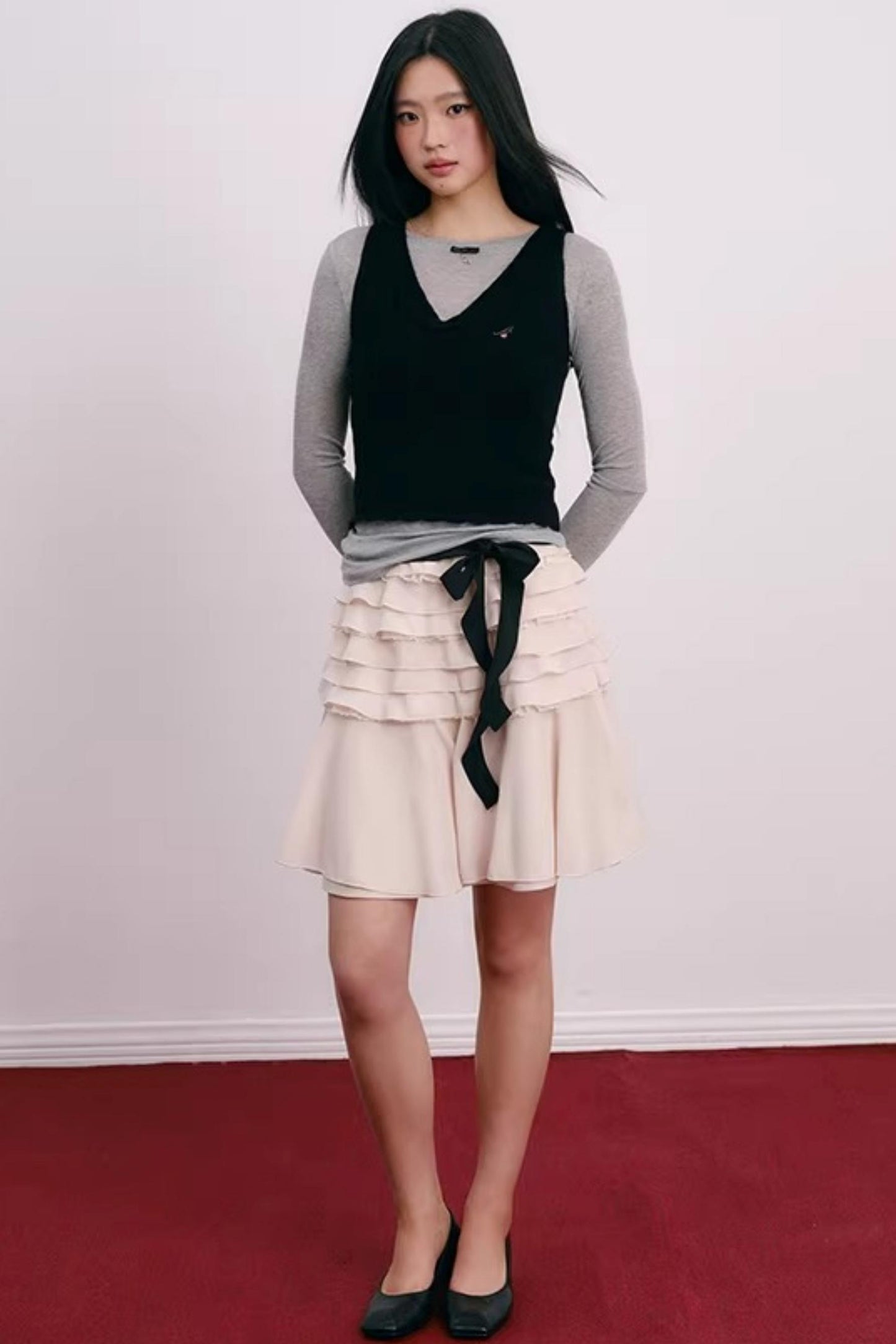 Korean Lace Bowknot Top
