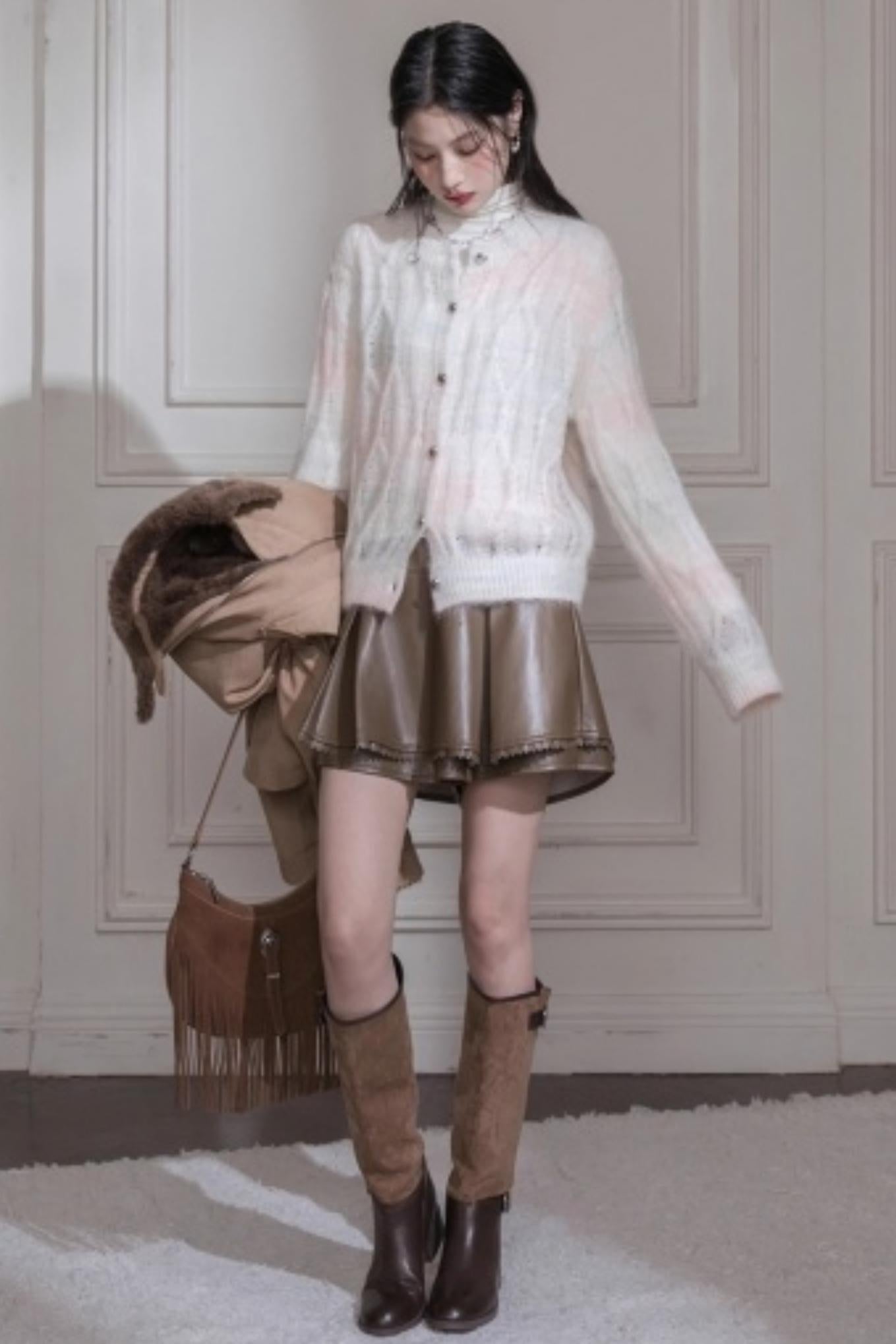 Gradient Alpaca Wool Cardigan