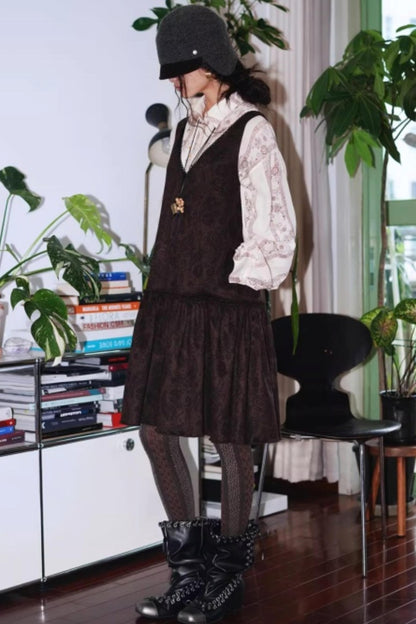 Vintage Suede Sleeveless Dress