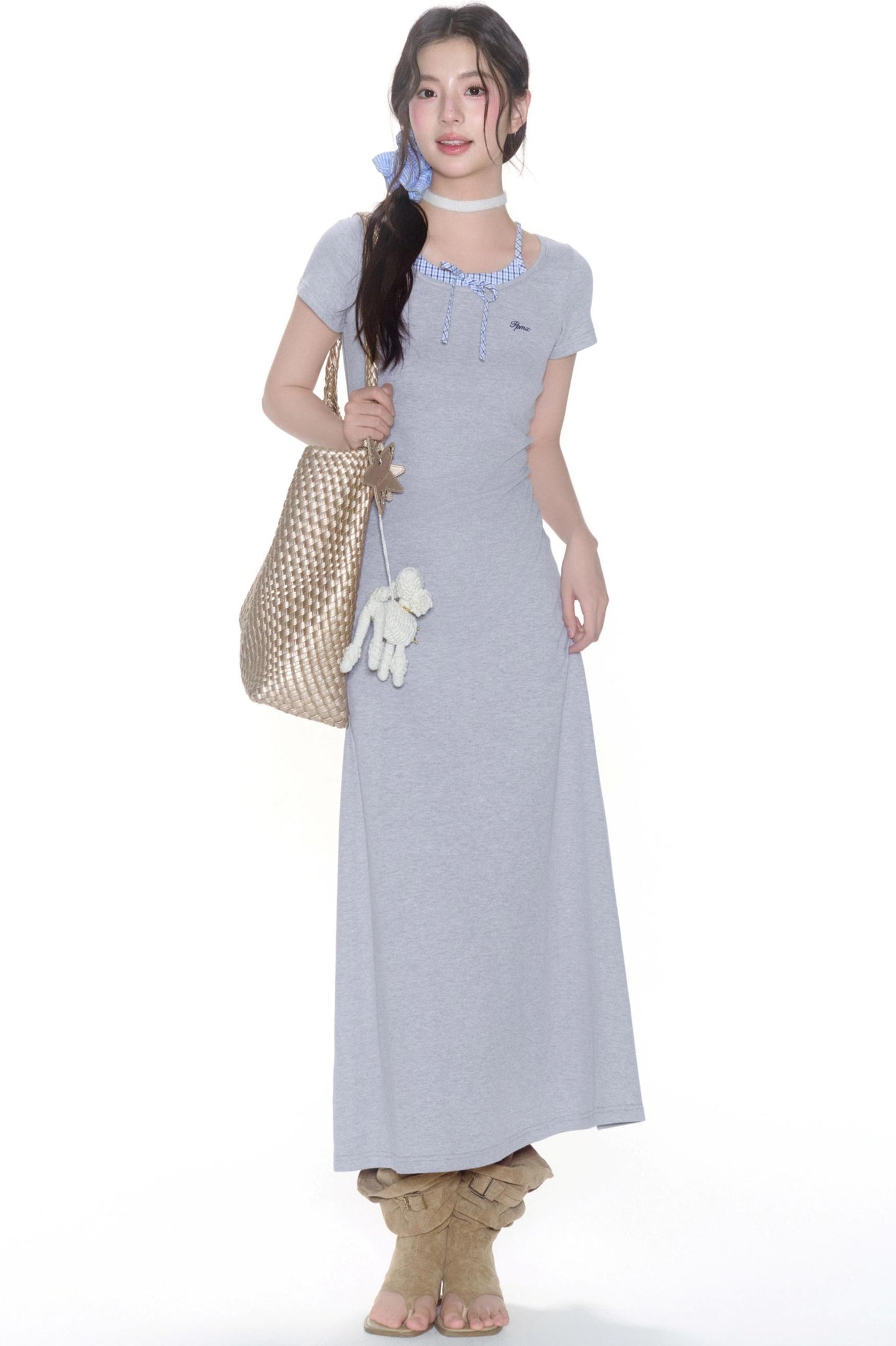 Color-Block Halter Dress