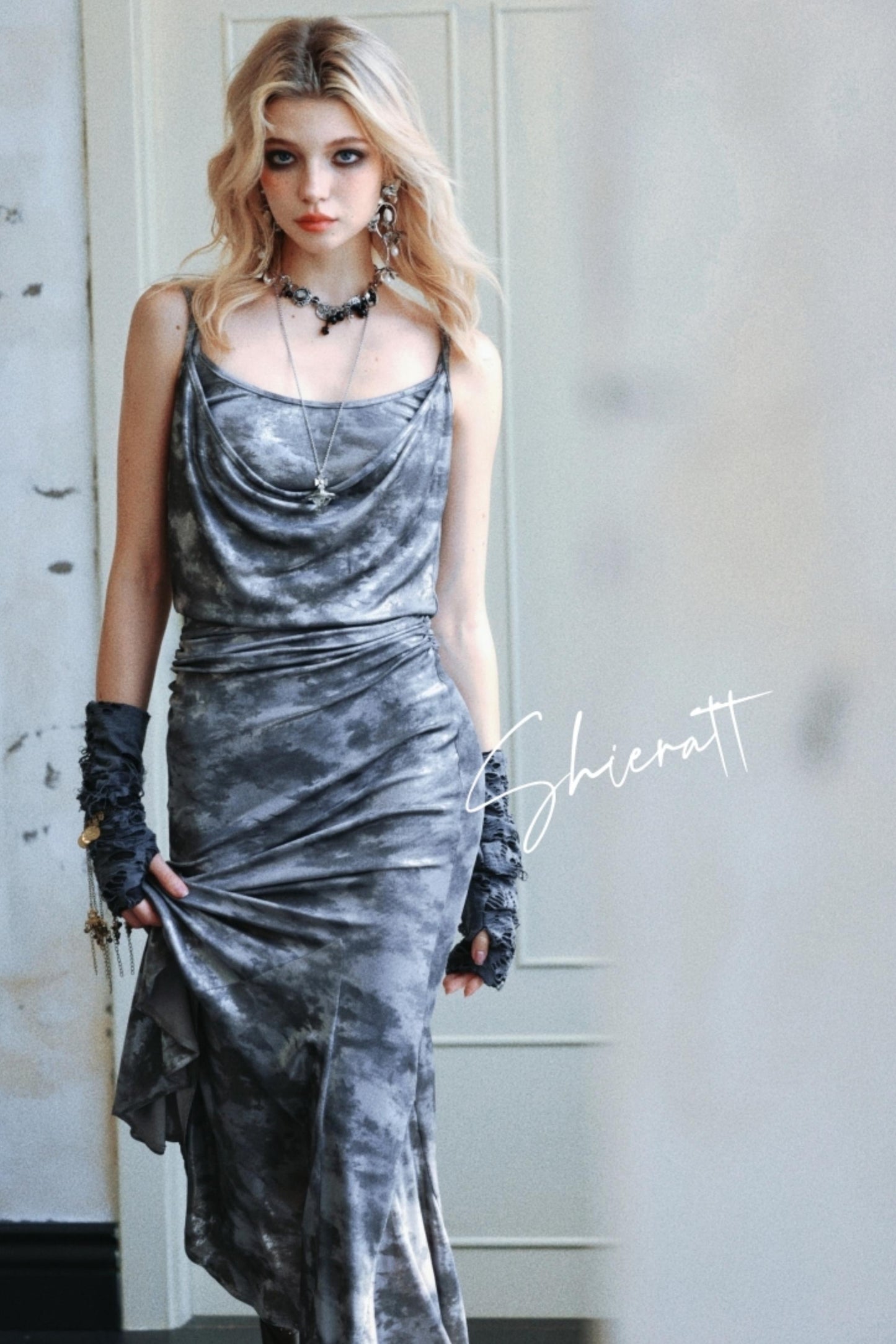 Urban Night Halter Asymmetrical Dress