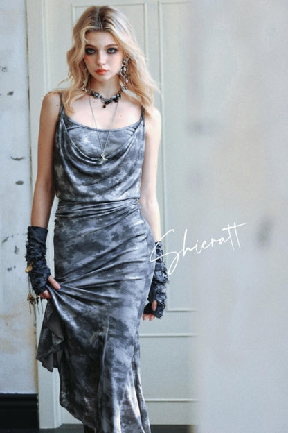 Urban Night Halter Asymmetrical Dress