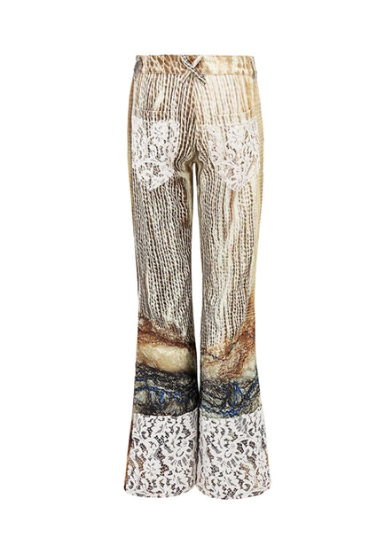 Spiderweb Patchwork Micro Pants