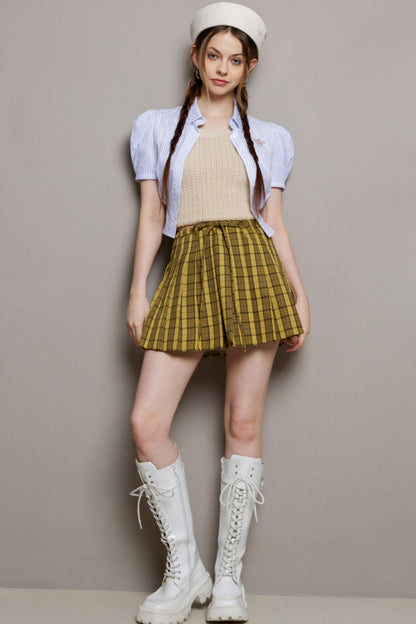 Retro Plaid Skirt