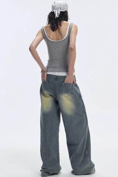Vintage Blue Wide-Leg Jeans