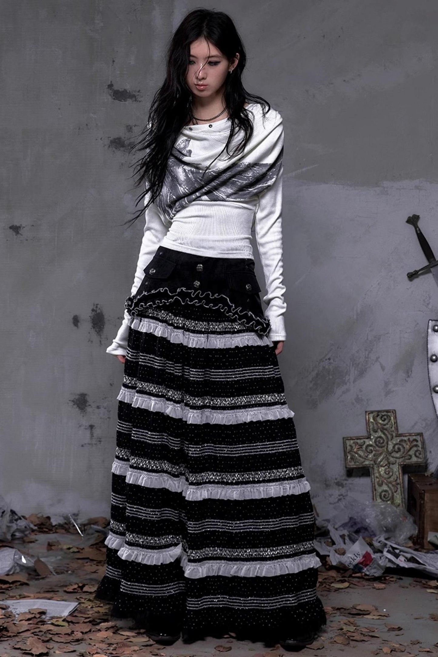 Rock Daughter Lace A-Line Skirt