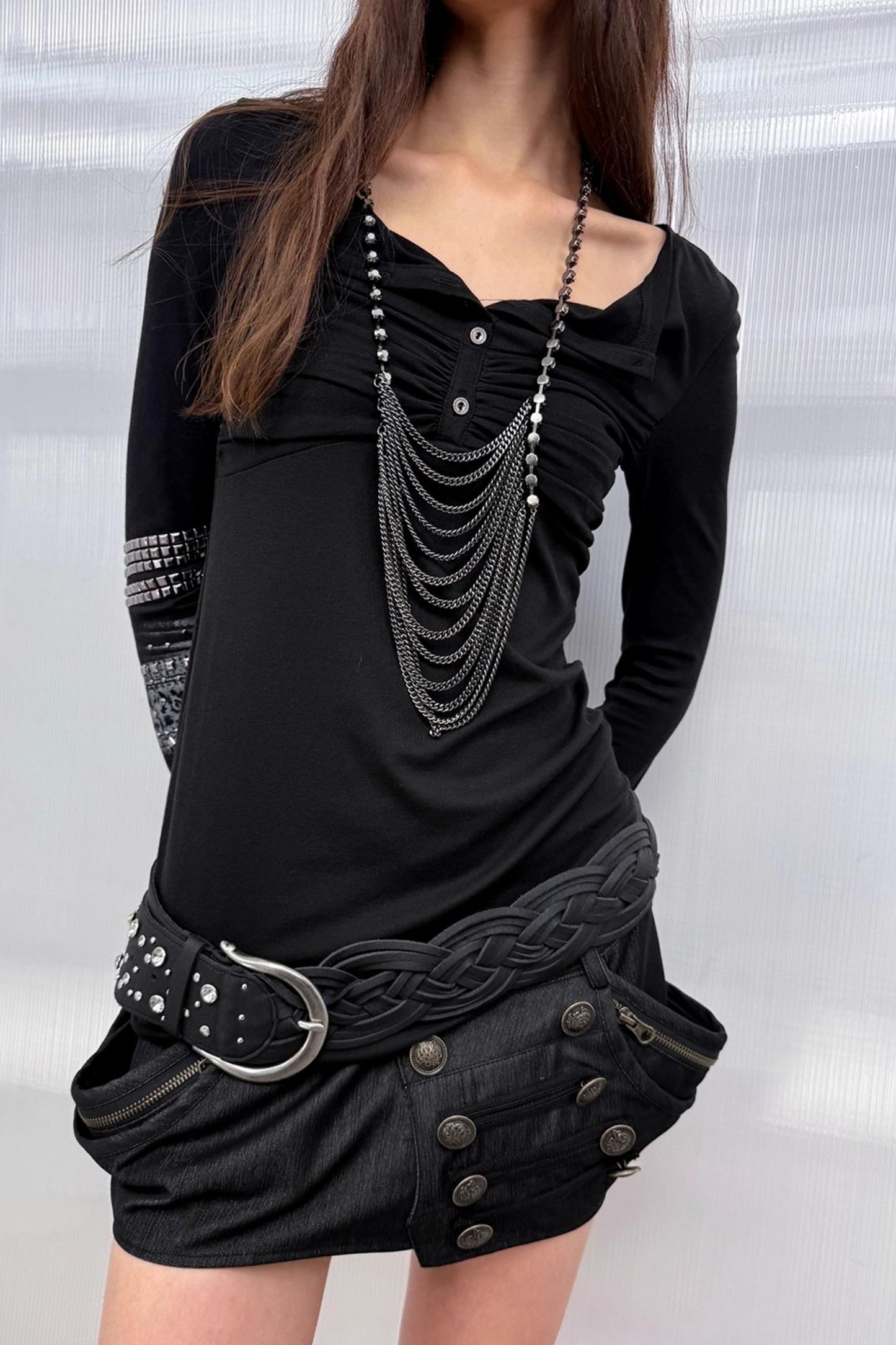 Diamond Loop Long Sleeve Top