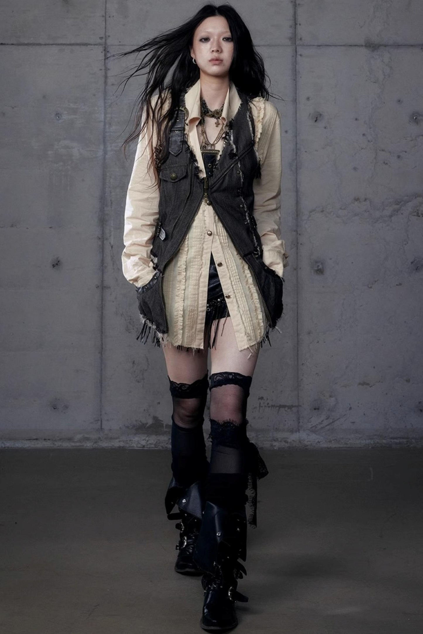 Workwear Waist Denim Vest