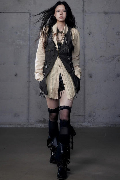 Workwear Waist Denim Vest