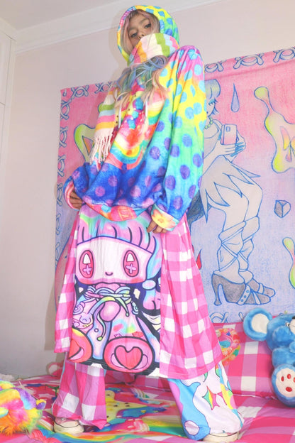 Colourful Polka Dot Hooded Sweatshirt