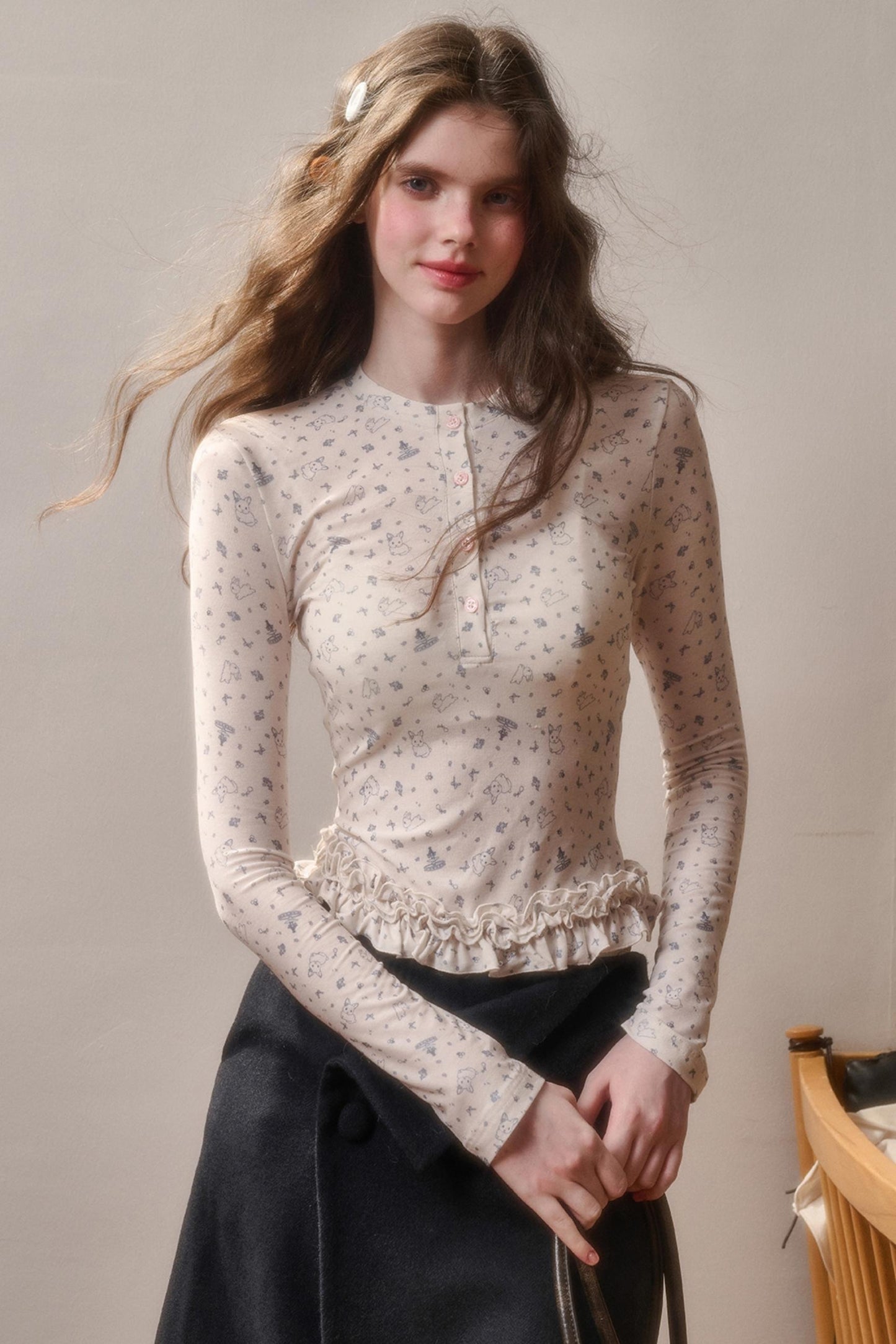 Milky Way Cotton Lace Top