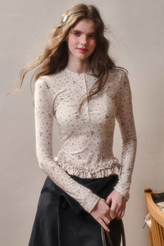 Milky Way Cotton Lace Top