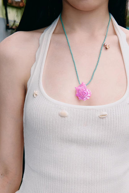 Summer Shell Halter Top