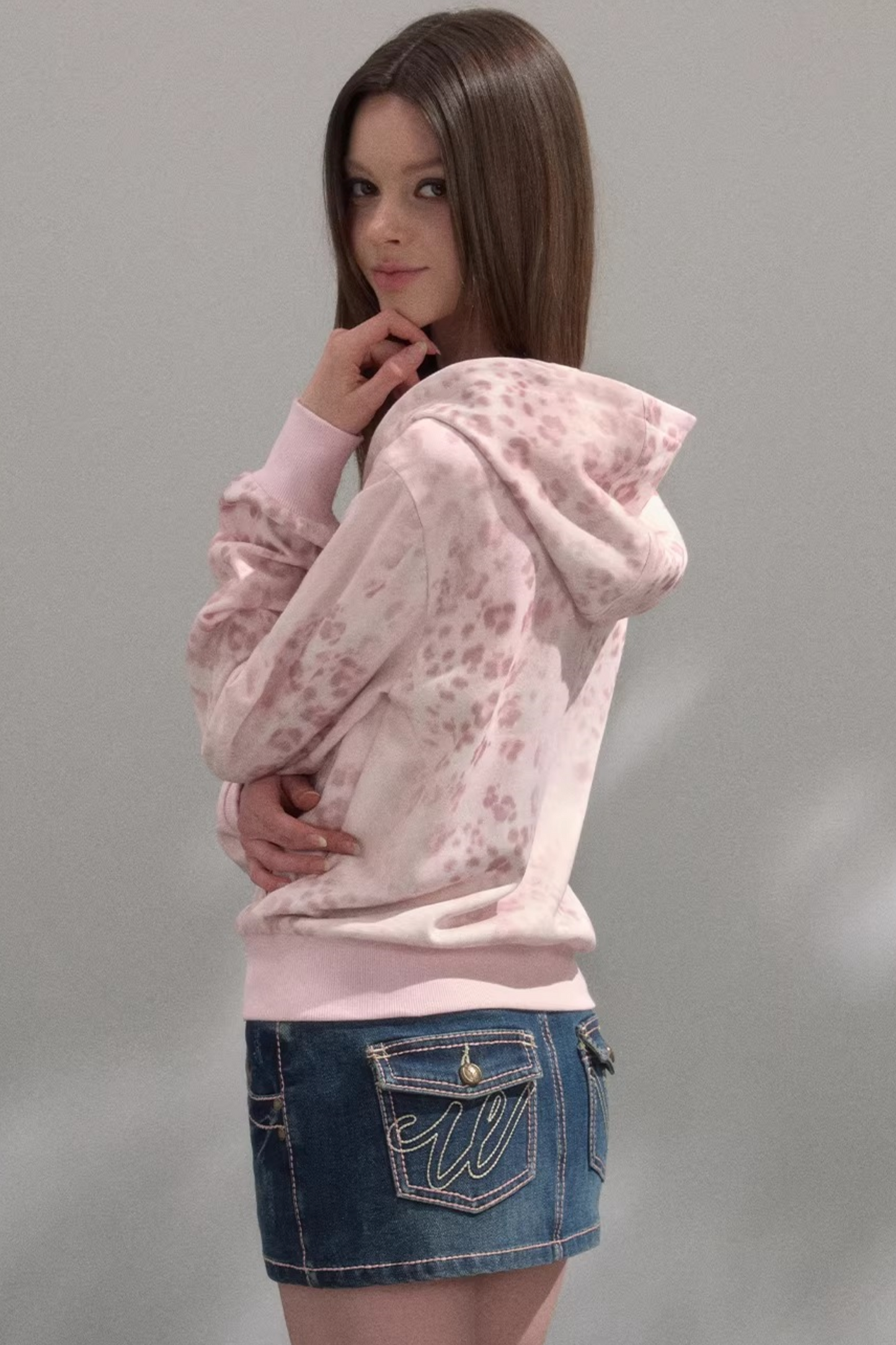 Sweet Printed Hooded Jacket