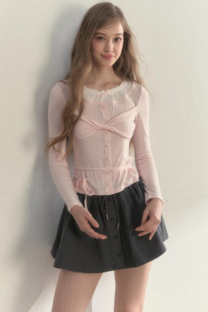 Bow Knot Knitted Top