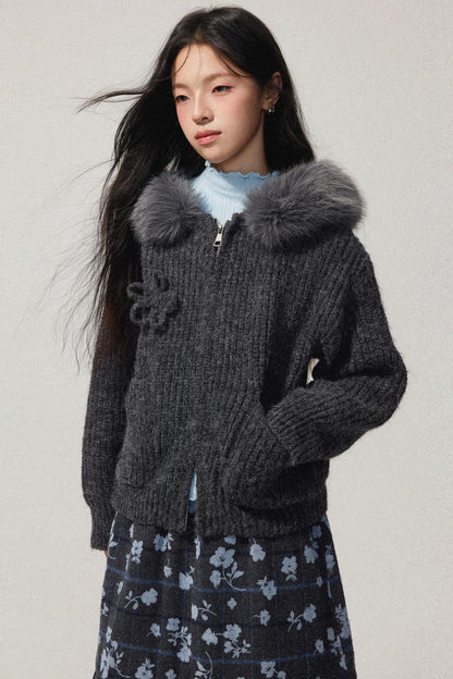 Lake Blue Fleece Knit Top