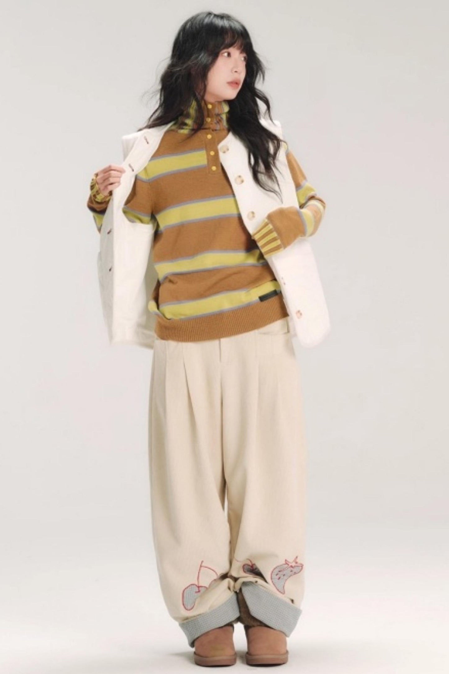 Colorful Patchwork Cotton Vest