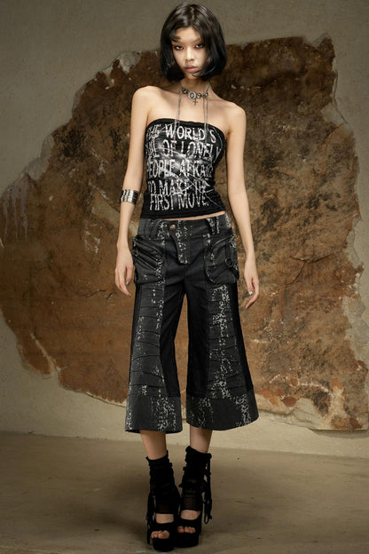 Punk Dark Flared Pants