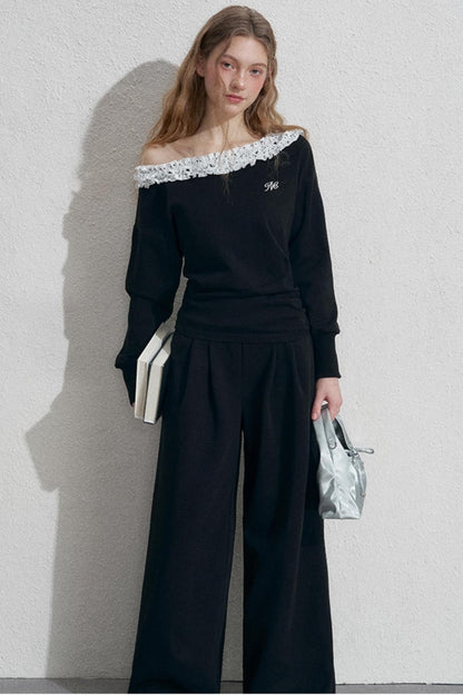 Empire Lace Top Two-Piece Set-Up