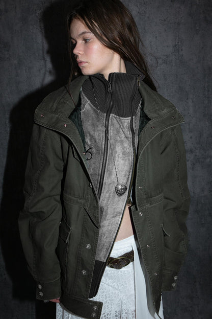 Detachable Two-Way Cargo Cotton Coat