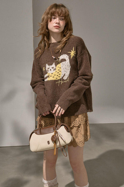 Cute Slouch Knit Sweater Top