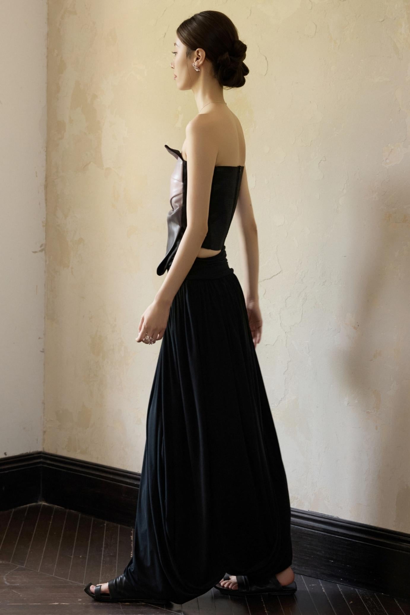 Moonlit Black Knit Skirt