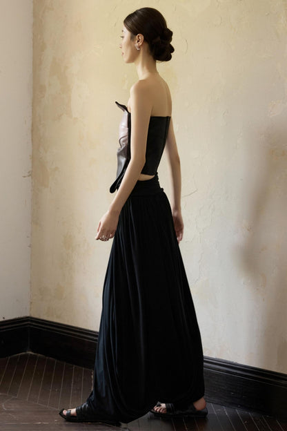 Moonlit Black Knit Skirt