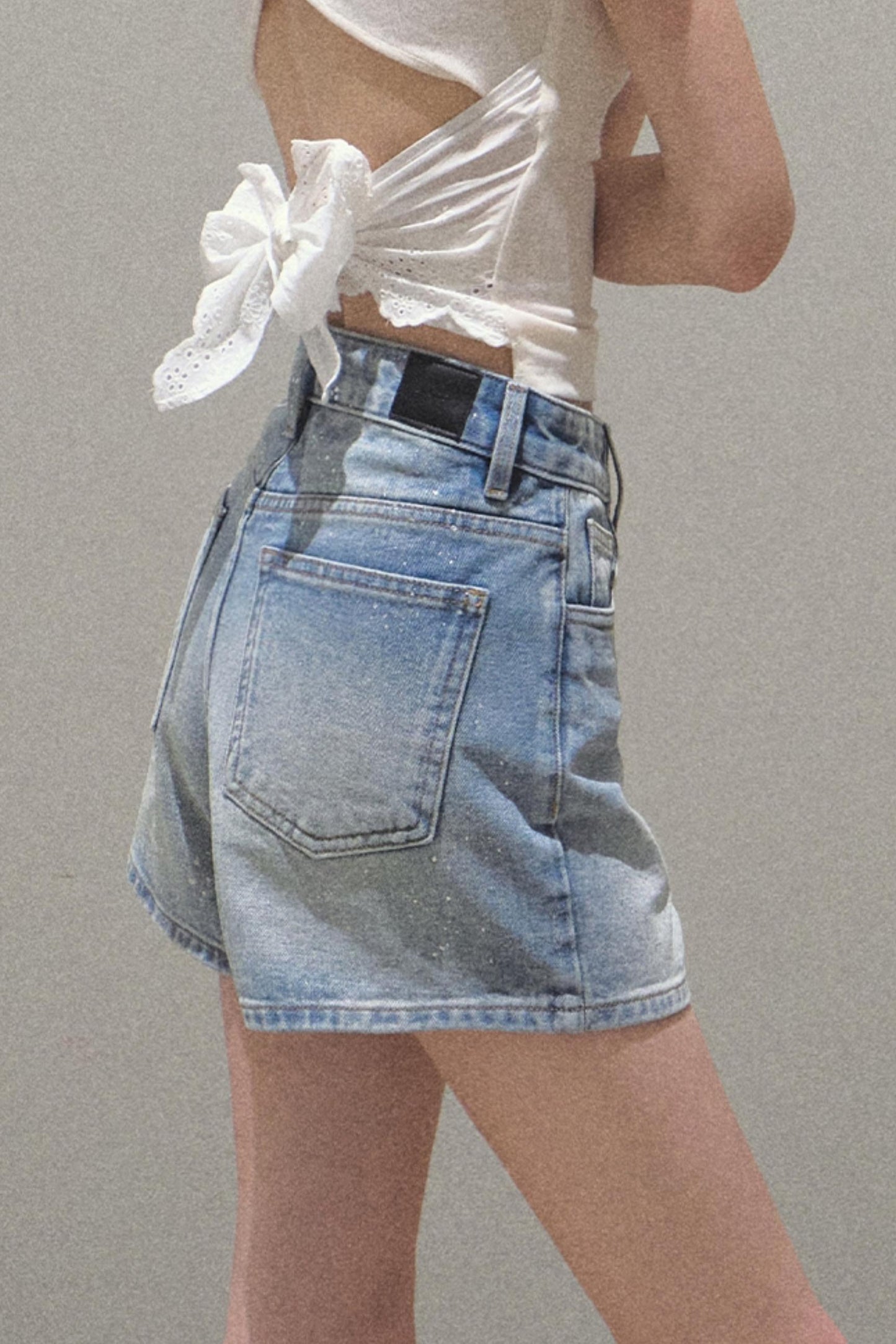 Vintage Skinny Denim Shorts