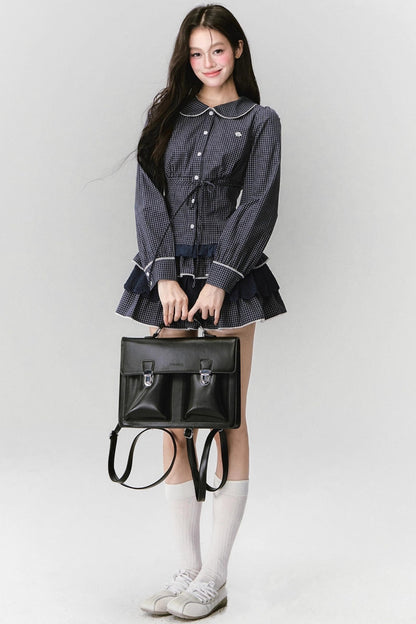 Fragile Preppy  Shirt & Skirt Set-Up